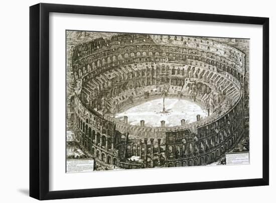 Aerial View of the Colosseum in Rome from "Views of Rome"-Giovanni Battista Piranesi-Framed Giclee Print