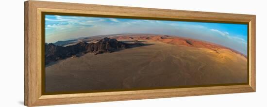 Aerial view of the desert, Sossusvlei, Namib Desert, Namib-Naukluft National Park, Namibia-null-Framed Premier Image Canvas