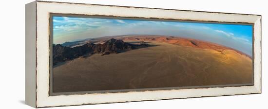 Aerial view of the desert, Sossusvlei, Namib Desert, Namib-Naukluft National Park, Namibia-null-Framed Premier Image Canvas