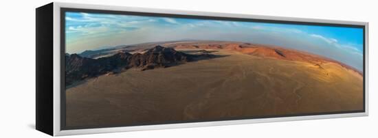 Aerial view of the desert, Sossusvlei, Namib Desert, Namib-Naukluft National Park, Namibia-null-Framed Premier Image Canvas