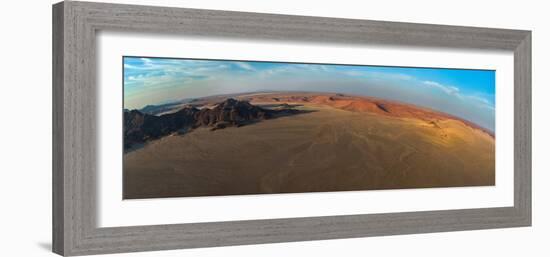 Aerial view of the desert, Sossusvlei, Namib Desert, Namib-Naukluft National Park, Namibia-null-Framed Photographic Print