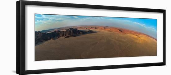 Aerial view of the desert, Sossusvlei, Namib Desert, Namib-Naukluft National Park, Namibia-null-Framed Photographic Print