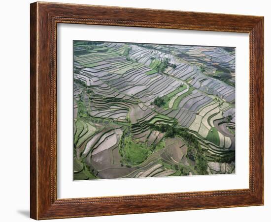 Aerial View of the Eastern Region of the Island of Bali, Indonesia, Southeast Asia-Bruno Barbier-Framed Photographic Print