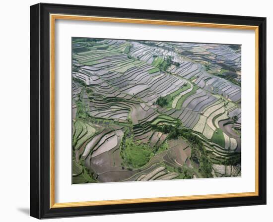 Aerial View of the Eastern Region of the Island of Bali, Indonesia, Southeast Asia-Bruno Barbier-Framed Photographic Print