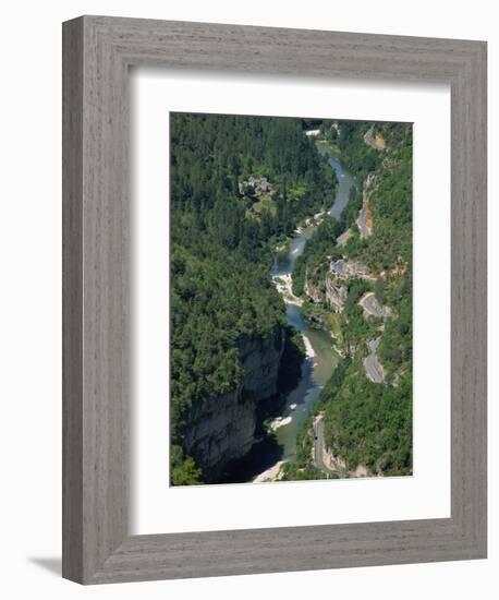Aerial View of the Gorges Du Tarn from Roc Des Hourtous, in Lozere, Languedoc Roussillon, France-David Hughes-Framed Photographic Print