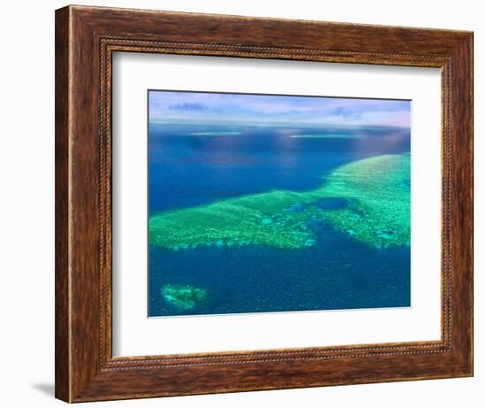 Aerial View of the Great Barrier Reef, Queensland, Australia-Miva Stock-Framed Photographic Print