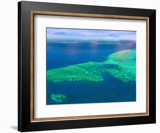 Aerial View of the Great Barrier Reef, Queensland, Australia-Miva Stock-Framed Photographic Print