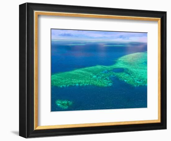 Aerial View of the Great Barrier Reef, Queensland, Australia-Miva Stock-Framed Photographic Print