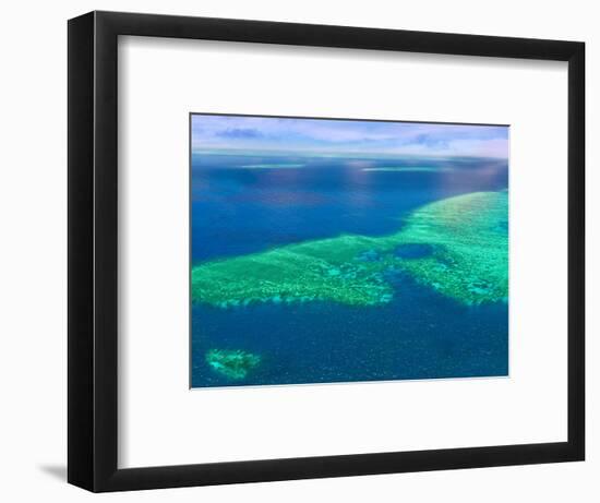 Aerial View of the Great Barrier Reef, Queensland, Australia-Miva Stock-Framed Photographic Print