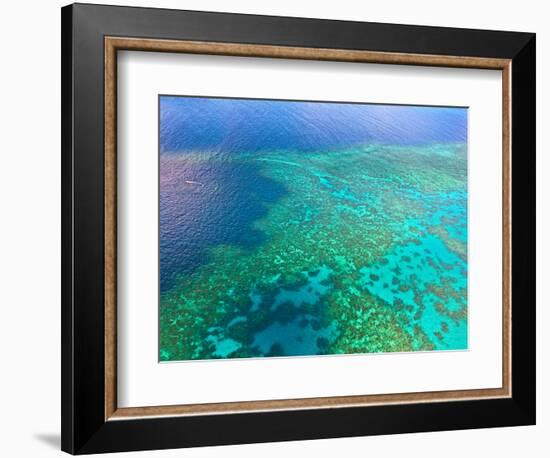 Aerial View of the Great Barrier Reef, Queensland, Australia-Miva Stock-Framed Photographic Print