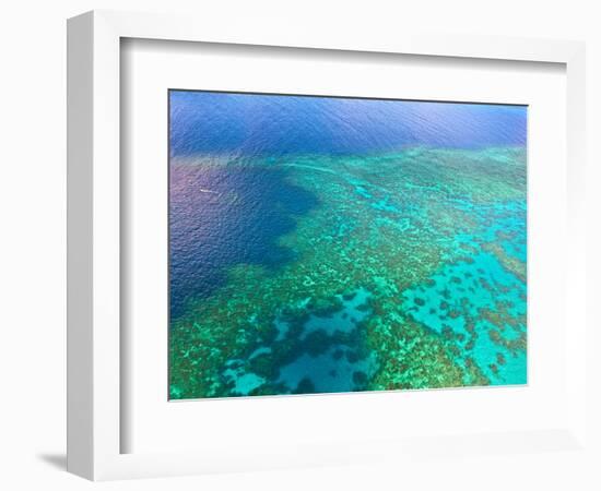 Aerial View of the Great Barrier Reef, Queensland, Australia-Miva Stock-Framed Photographic Print