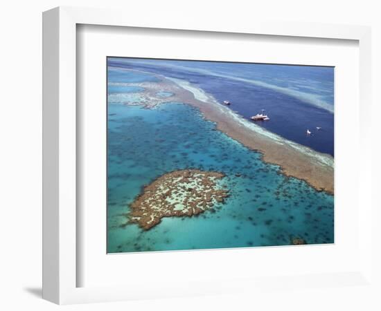 Aerial View of the Great Barrier Reef, Queensland, Australia-null-Framed Photographic Print