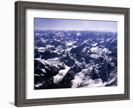 Aerial View of the Himalayas-James Burke-Framed Photographic Print