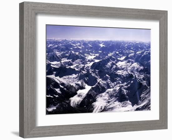 Aerial View of the Himalayas-James Burke-Framed Photographic Print