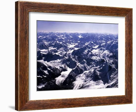 Aerial View of the Himalayas-James Burke-Framed Photographic Print