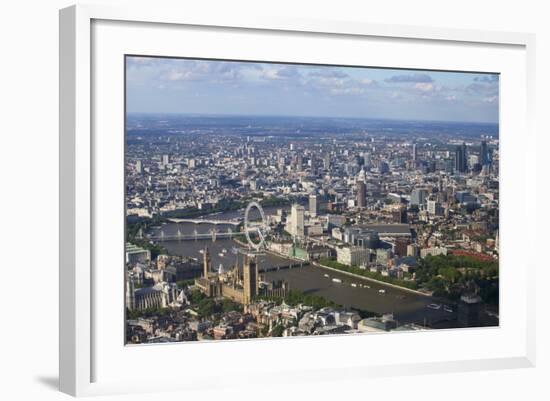 Aerial View of the Houses of Parliament-Peter Barritt-Framed Photographic Print