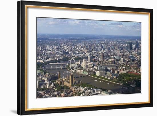 Aerial View of the Houses of Parliament-Peter Barritt-Framed Photographic Print