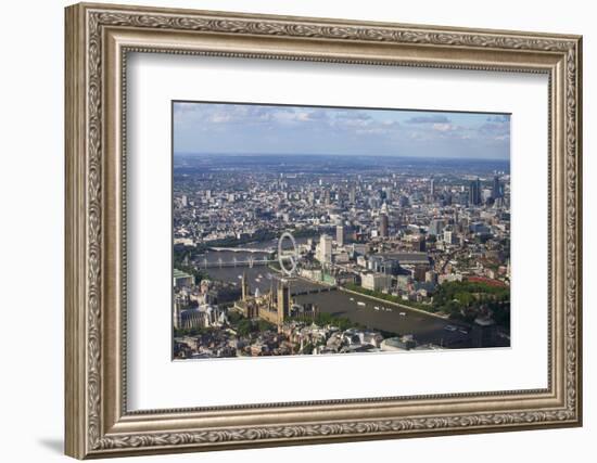 Aerial View of the Houses of Parliament-Peter Barritt-Framed Photographic Print