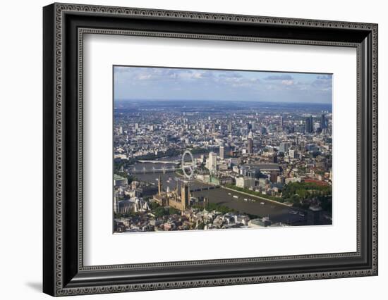 Aerial View of the Houses of Parliament-Peter Barritt-Framed Photographic Print