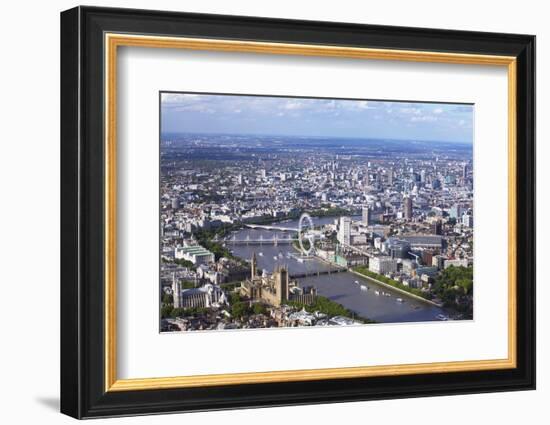 Aerial View of the Houses of Parliament-Peter Barritt-Framed Photographic Print