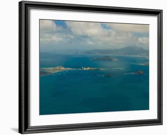 Aerial View of the Island of Grand Terre, French Departmental Collectivity of Mayotte, Africa-null-Framed Photographic Print