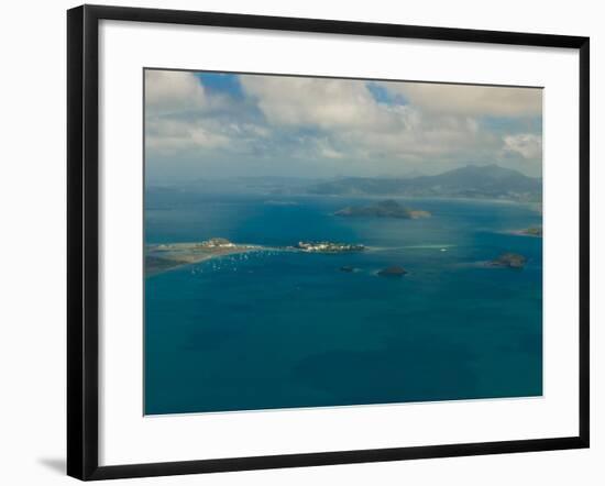 Aerial View of the Island of Grand Terre, French Departmental Collectivity of Mayotte, Africa-null-Framed Photographic Print