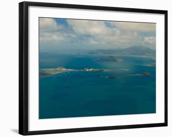 Aerial View of the Island of Grand Terre, French Departmental Collectivity of Mayotte, Africa-null-Framed Photographic Print
