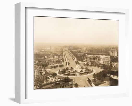 Aerial View of the Logan Circle-null-Framed Photographic Print
