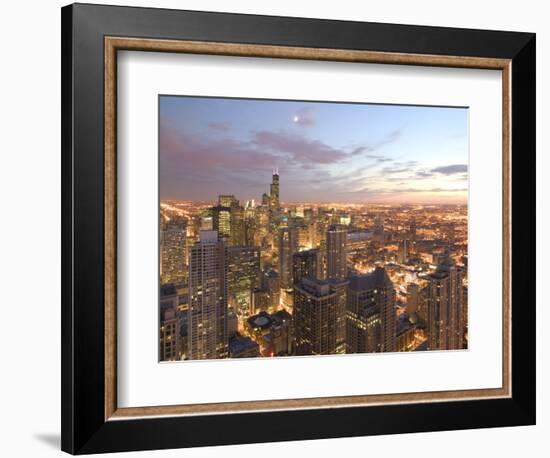 Aerial View of the Loop, Chicago, IL-Walter Bibikow-Framed Photographic Print