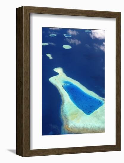 Aerial View of the Maldives, Indian Ocean, Asia-Sakis Papadopoulos-Framed Photographic Print