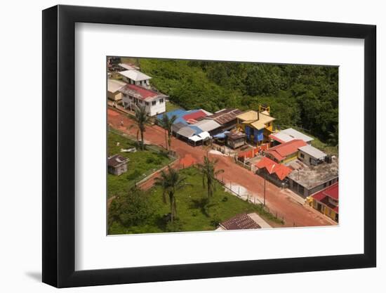 Aerial View of the Mining Town of Mahdia, Guyana, South America-Mick Baines & Maren Reichelt-Framed Photographic Print