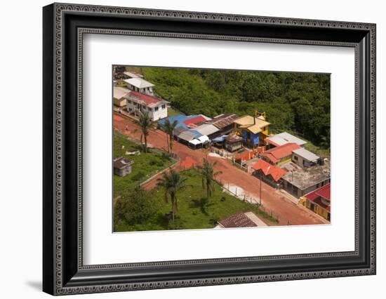 Aerial View of the Mining Town of Mahdia, Guyana, South America-Mick Baines & Maren Reichelt-Framed Photographic Print