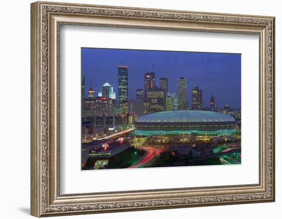 Aerial View of the Minneapolis Metrodome before World Series-Bill Pugliano-Framed Photographic Print
