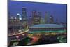 Aerial View of the Minneapolis Metrodome before World Series-Bill Pugliano-Mounted Photographic Print