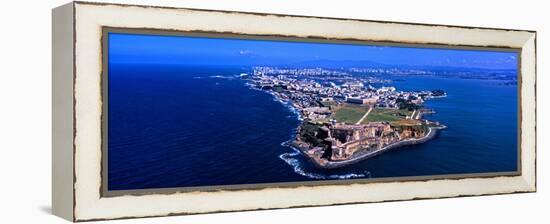 Aerial View of the Morro Castle, San Juan, Puerto Rico-null-Framed Stretched Canvas