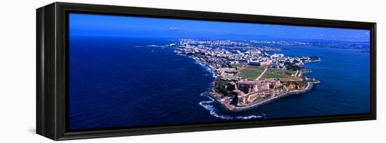 Aerial View of the Morro Castle, San Juan, Puerto Rico-null-Framed Stretched Canvas