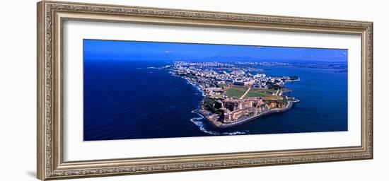 Aerial View of the Morro Castle, San Juan, Puerto Rico-null-Framed Photographic Print