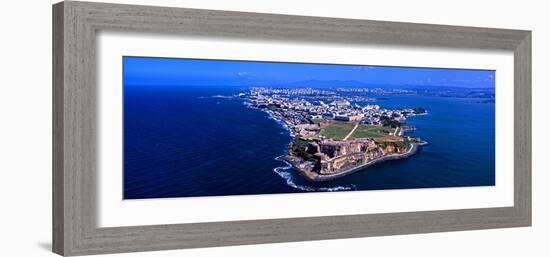 Aerial View of the Morro Castle, San Juan, Puerto Rico-null-Framed Photographic Print