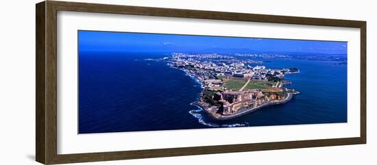 Aerial View of the Morro Castle, San Juan, Puerto Rico-null-Framed Photographic Print