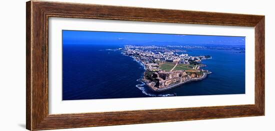 Aerial View of the Morro Castle, San Juan, Puerto Rico-null-Framed Photographic Print