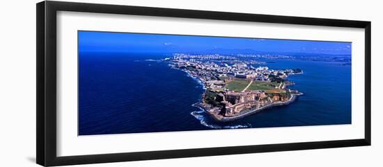 Aerial View of the Morro Castle, San Juan, Puerto Rico-null-Framed Photographic Print