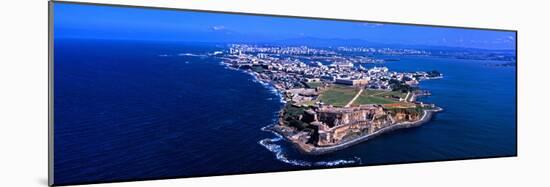Aerial View of the Morro Castle, San Juan, Puerto Rico-null-Mounted Photographic Print