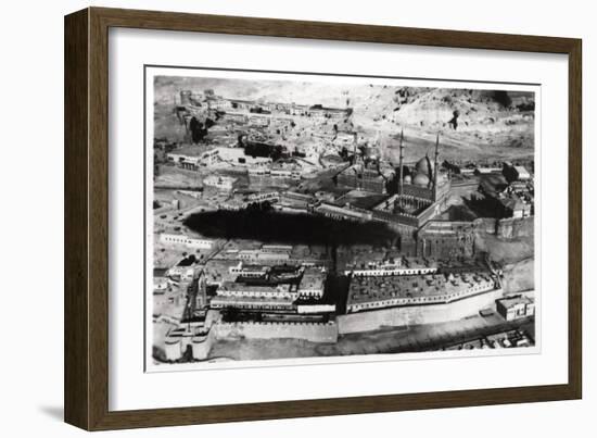 Aerial View of the Mosque of Muhammad Ali Pasha, Cairo, Egypt, from a Zeppelin, 1931-null-Framed Giclee Print