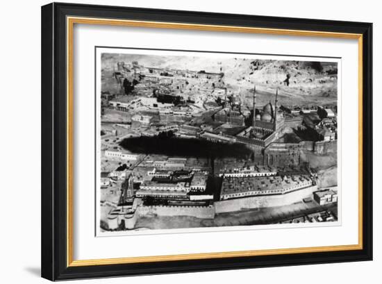 Aerial View of the Mosque of Muhammad Ali Pasha, Cairo, Egypt, from a Zeppelin, 1931-null-Framed Giclee Print