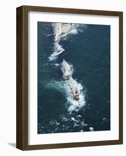 Aerial View of the Needles, Isle of Wight, England, United Kingdom, Europe-Peter Barritt-Framed Photographic Print