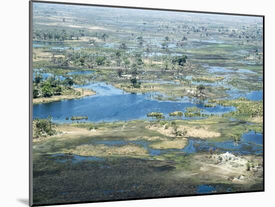 Aerial view of the Okavango Delta during drought conditions in early fall, Botswana-Michael Nolan-Mounted Photographic Print