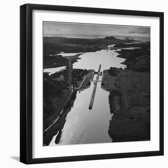 Aerial View of the Panama Canal-Thomas D^ Mcavoy-Framed Photographic Print