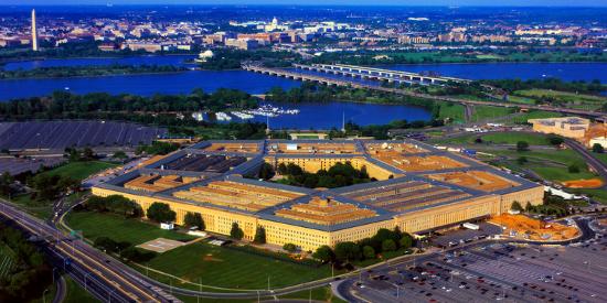 Aerial View Of The Pentagon At Dusk Washington Dc Usa Photographic Print Art Com