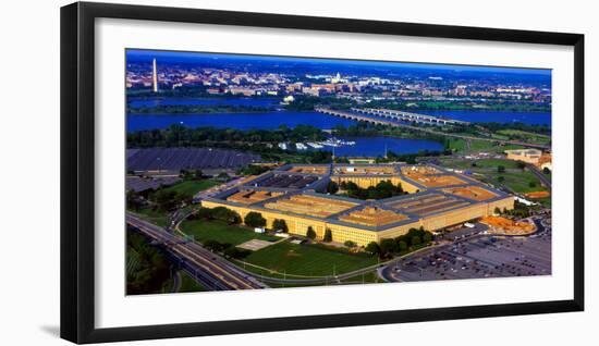 Aerial view of The Pentagon at dusk, Washington DC, USA--Framed Photographic Print