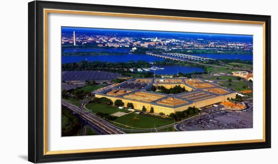 Aerial view of The Pentagon at dusk, Washington DC, USA-null-Framed Photographic Print